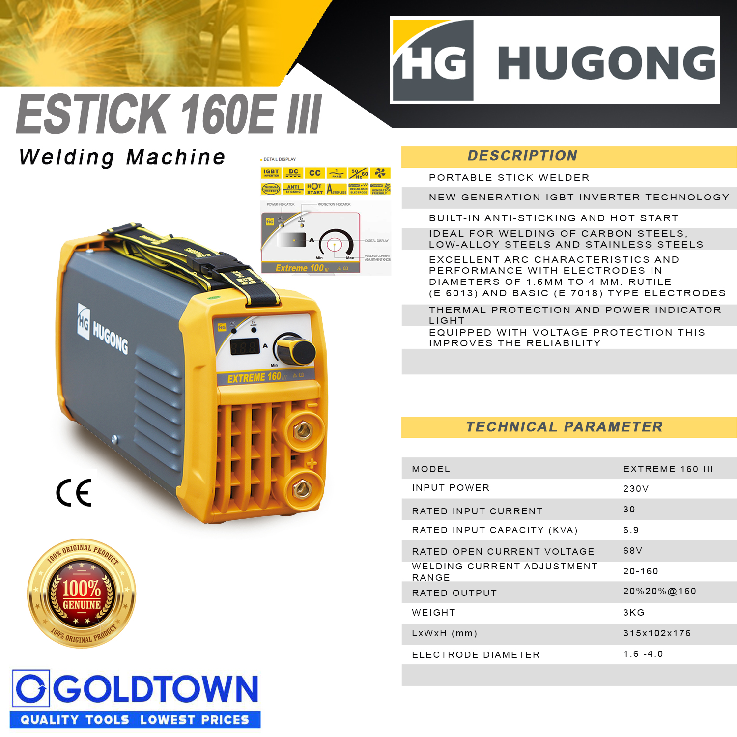 HUGONG Welding machine Extreme 160 III Original | Lazada PH