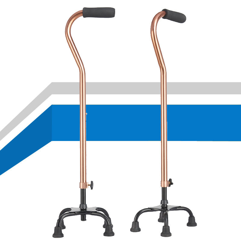 SoLoMan Heavy Duty Universal Medical Quad Walking Cane Stick 4 Legs