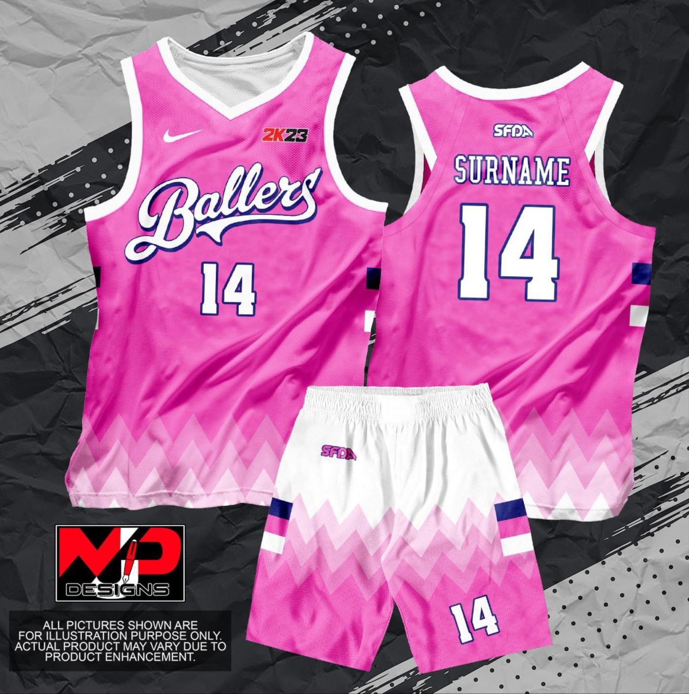 BALLERS 11 BASKETBALL JERSEY FULL SUBLIMATION HIGH QUALITY FABRICS