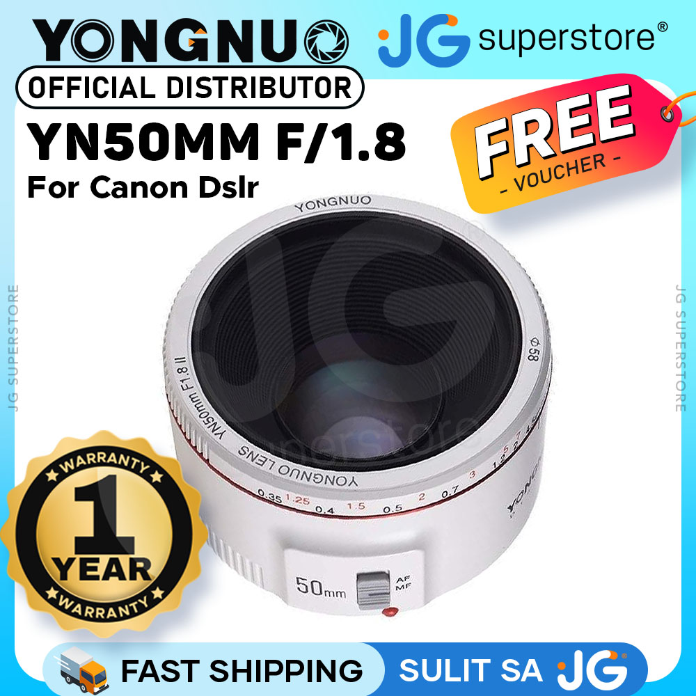 Yongnuo YN50MM II Version 50mm White Body Prime Lens