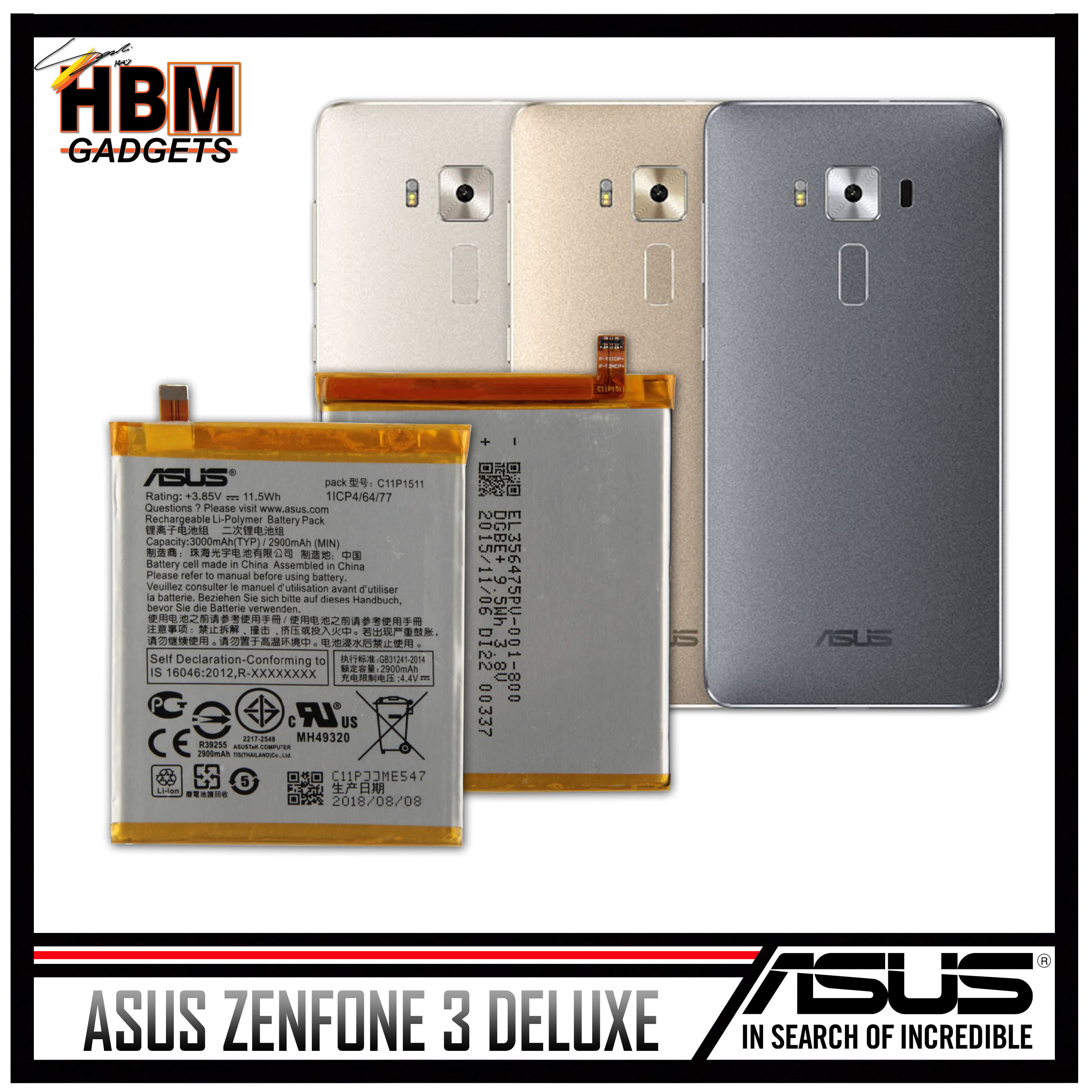 Battery For Asus Zenfone 3 Deluxe Battery Model C11p1511 High Quality Rechargeable Li Polymer Battery 3000mah Lazada Ph