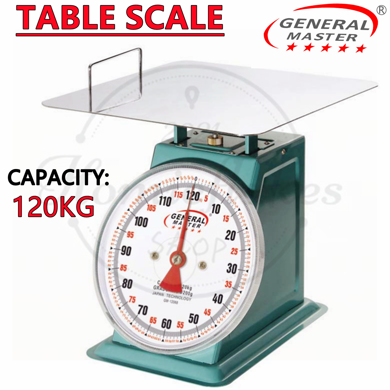 General Master Weighing Scale/Table Scale Dial Spring Scale 120 Kg GM