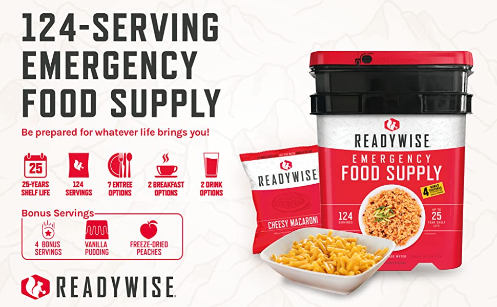 Pack De Survie ReadyWise – 124 Portions – Durée De Conservation 25 Ans – Neuf