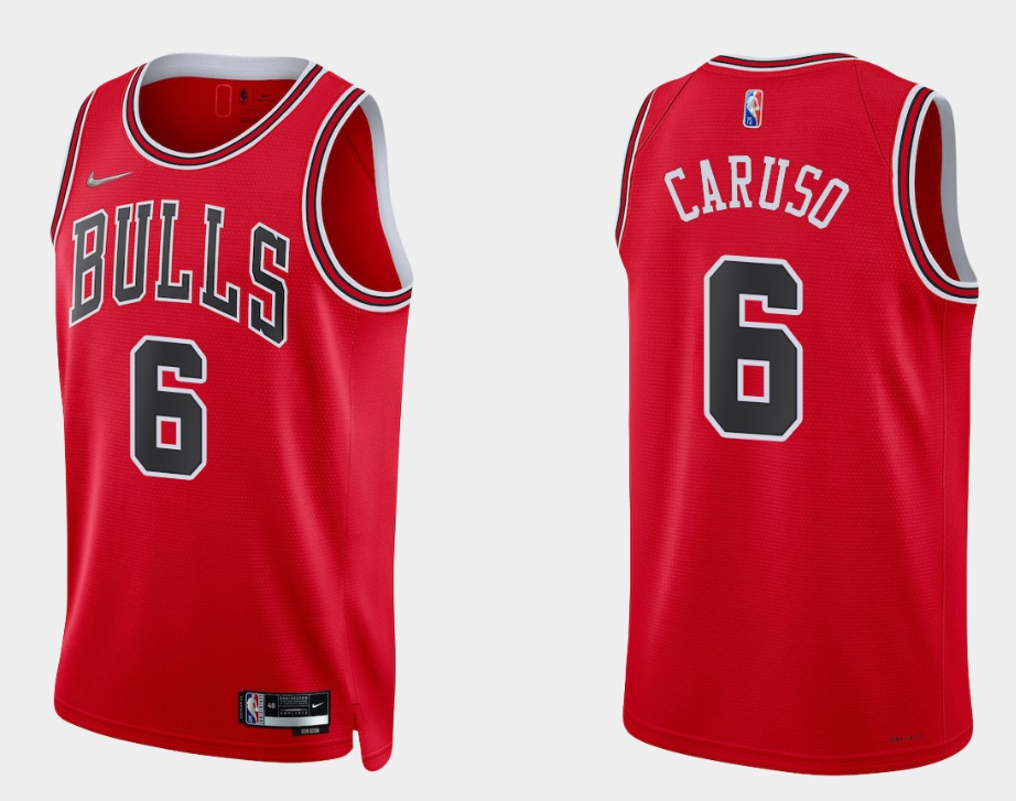 75th Anniversary 2022 Season Chicago Bulls CARUSO #6 City Edition Red NBA  Jersey - Kitsociety