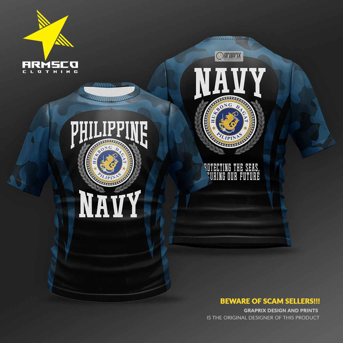 Navy PH Ethnic ArmsCo Tshirt Full Sublimation - Mens | Lazada PH