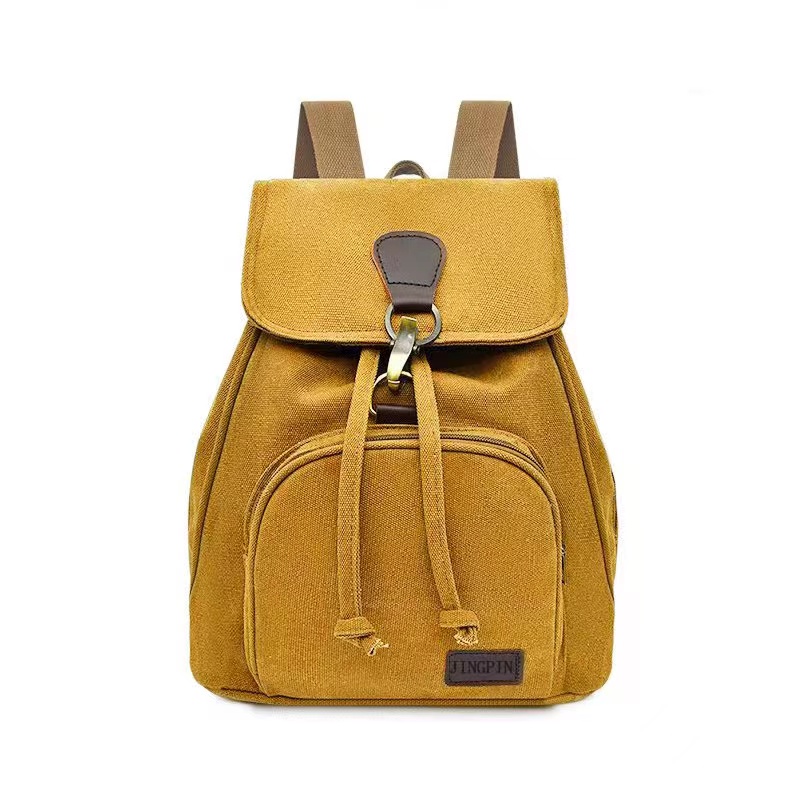 Women Canvas Backpack Female Vintage Pure Cotton Travel Bag Fashion