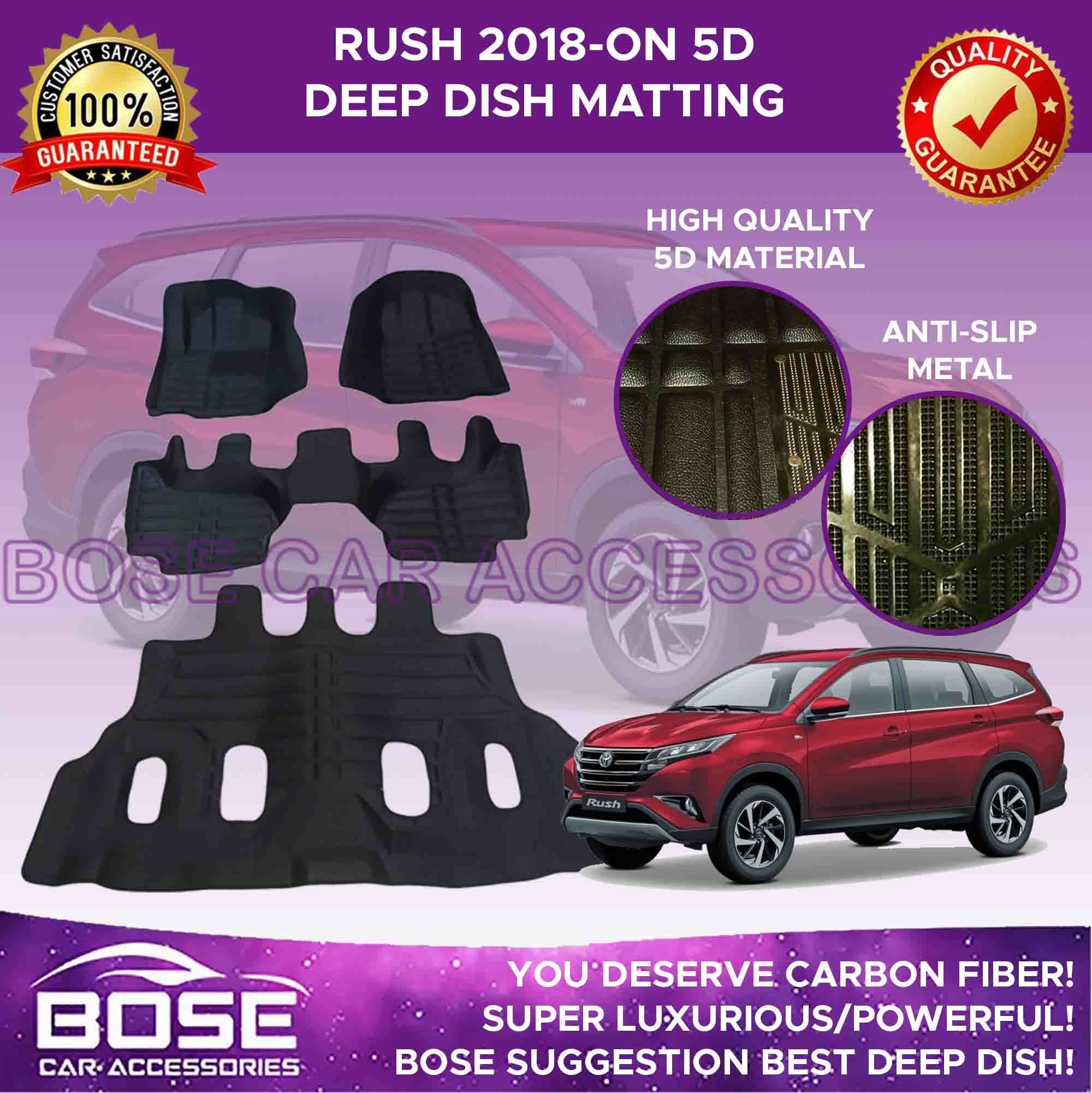 5D Deep Dish for Toyota Rush G E 2018 2019 2020 2021 Deep Dish Car