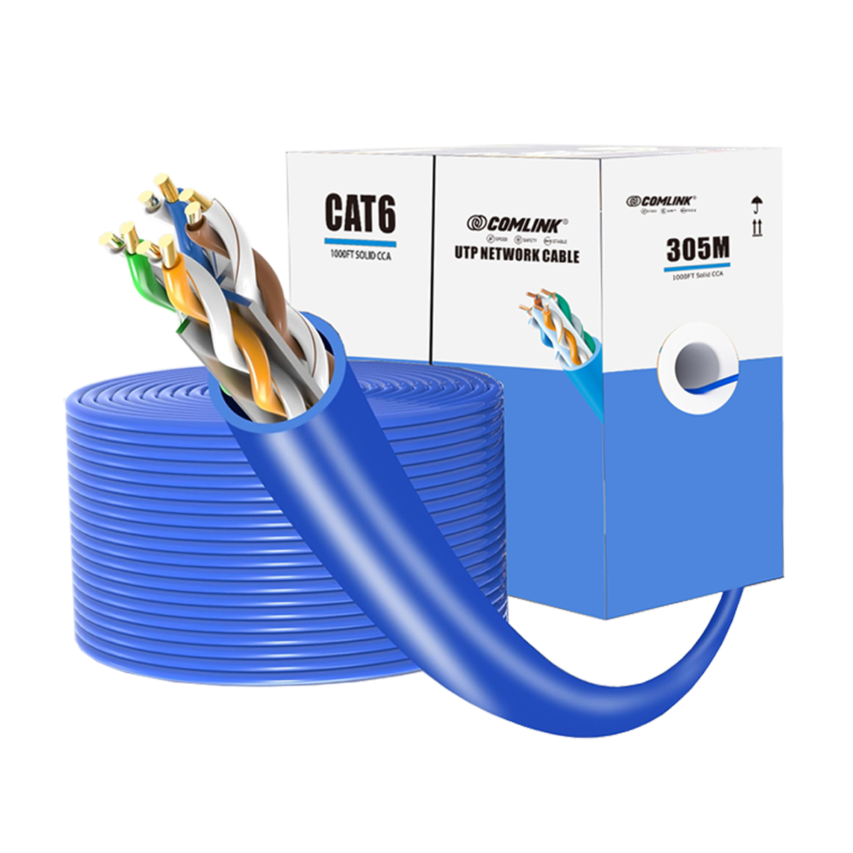 COMLINK INDOOR UTP 1 BOX CAT6 305M / METER