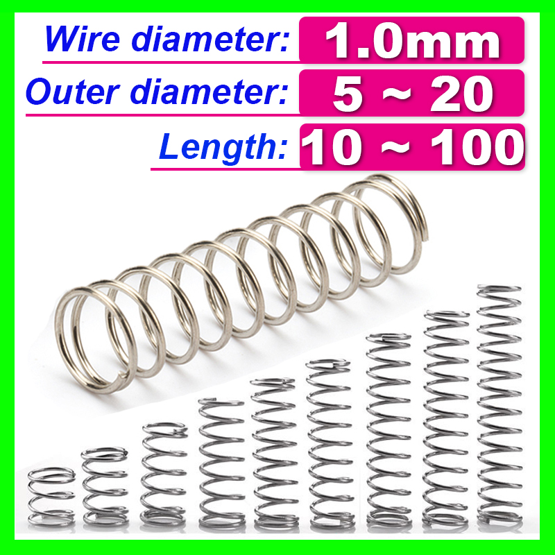 304 stainless steel Galvanized compression spring and the wire diameter 0.9mm 