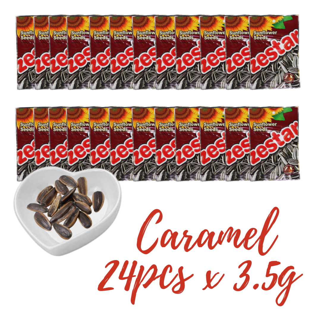 Zestar Sunflower Seeds Caramel Flavor Roasted Jumbo Sunflower Seeds