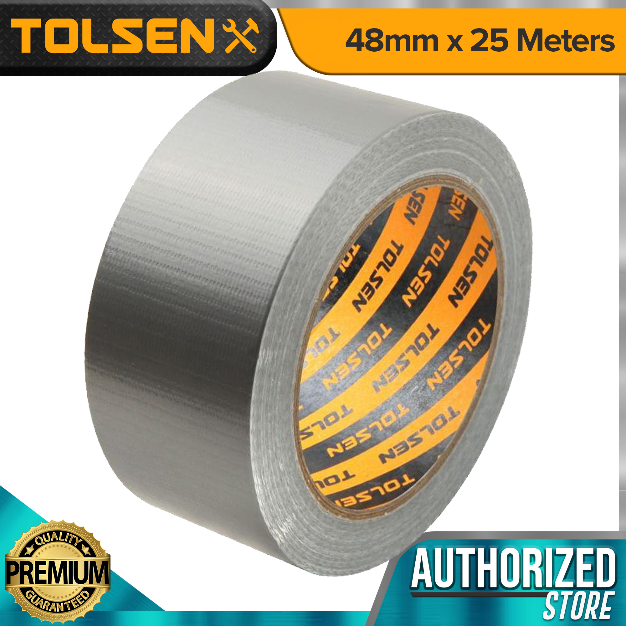 Tolsen Cloth Duct Tape 48mm X 25m 48mm X 50m High Tensile Strength