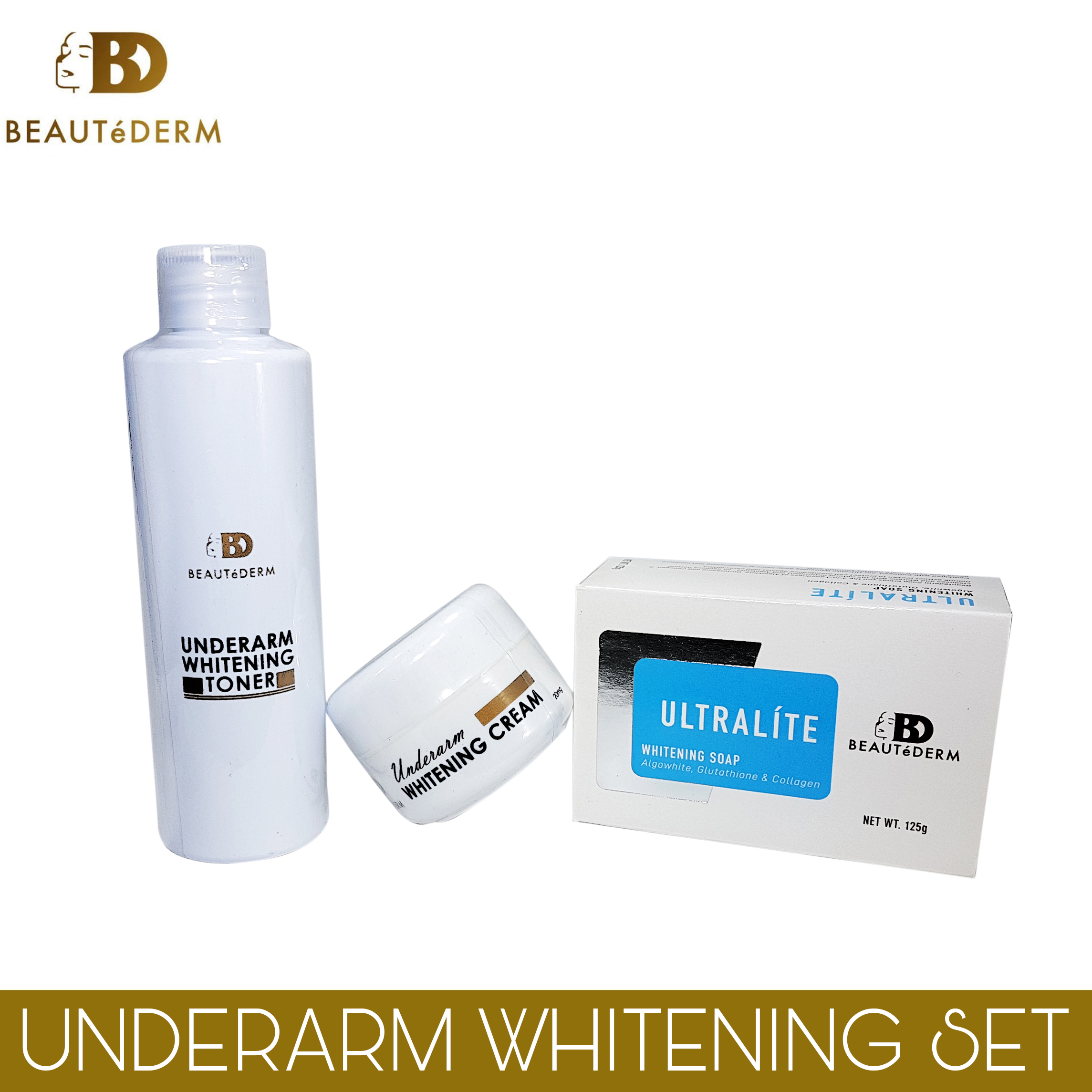 Beautederm Underarm Whitening Set Glutathione Skin Brightening Ultralite  Soap Exfoliation Underarm Toner Cleansing - Lazada