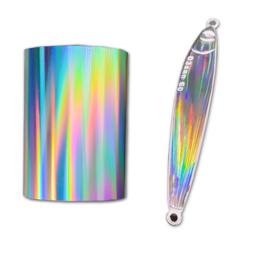 LZ】❍▣✕ Hot Stamping Foil Fish Scale Pattern Rainbow For DIY Abs Aluminum  Metal Lure Bait Spoon Films Fishing accessories