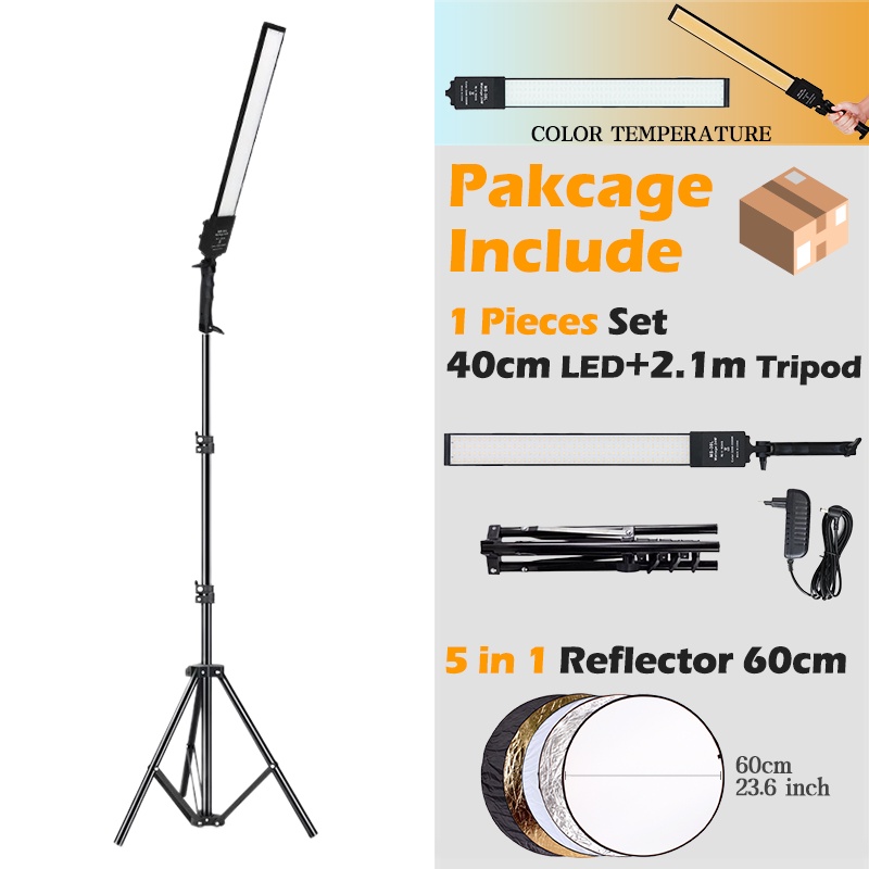 Photography Studio LED Lighting Kit Dimmable LED Video Light Handheld