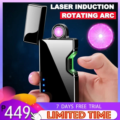 Rotating Arc Lighter Rechargeable Zippo Style Windproof Plasma Arc Electronic Electric Lighter