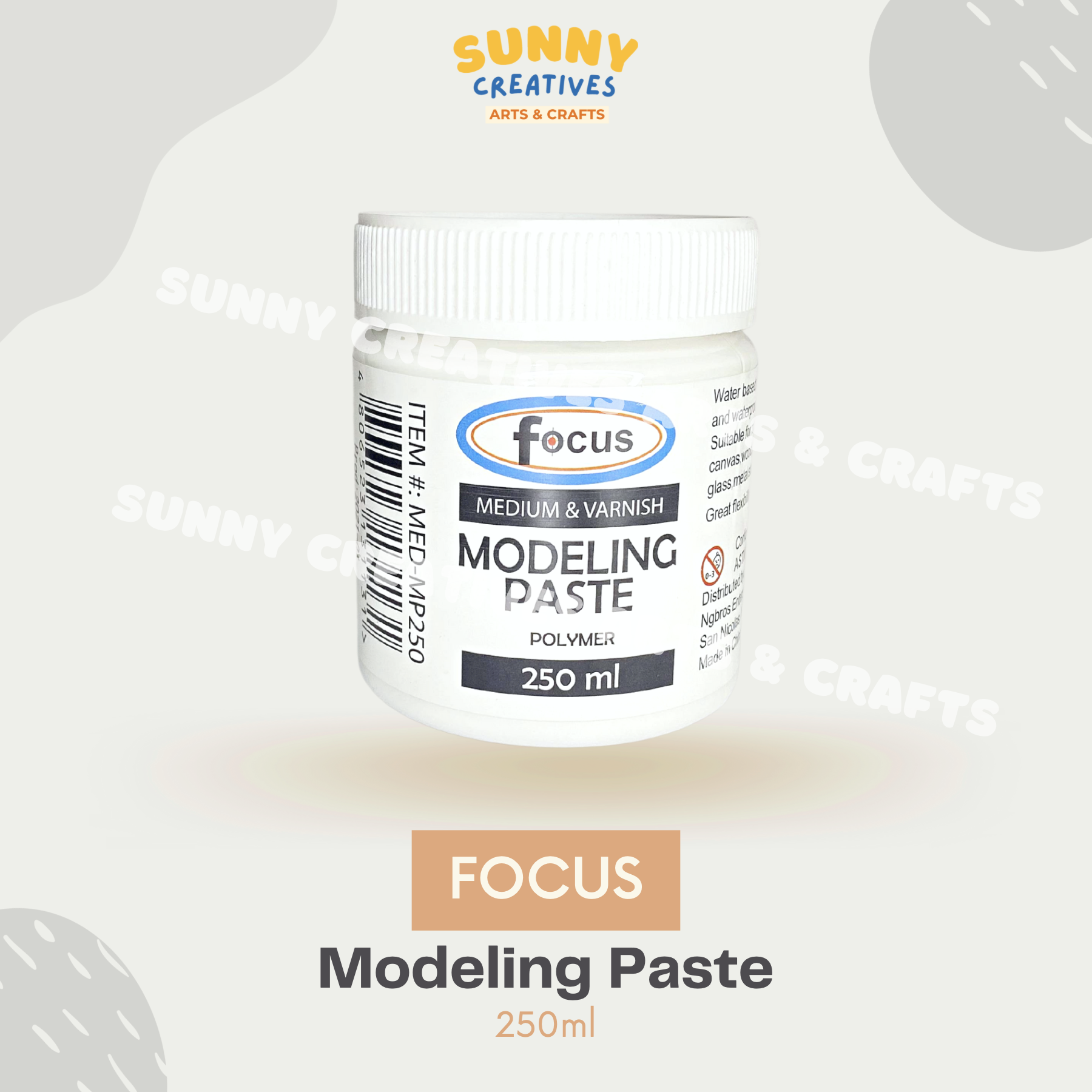 FOCUS Modeling Paste Polymer Medium and Varnish 250ml Lazada PH