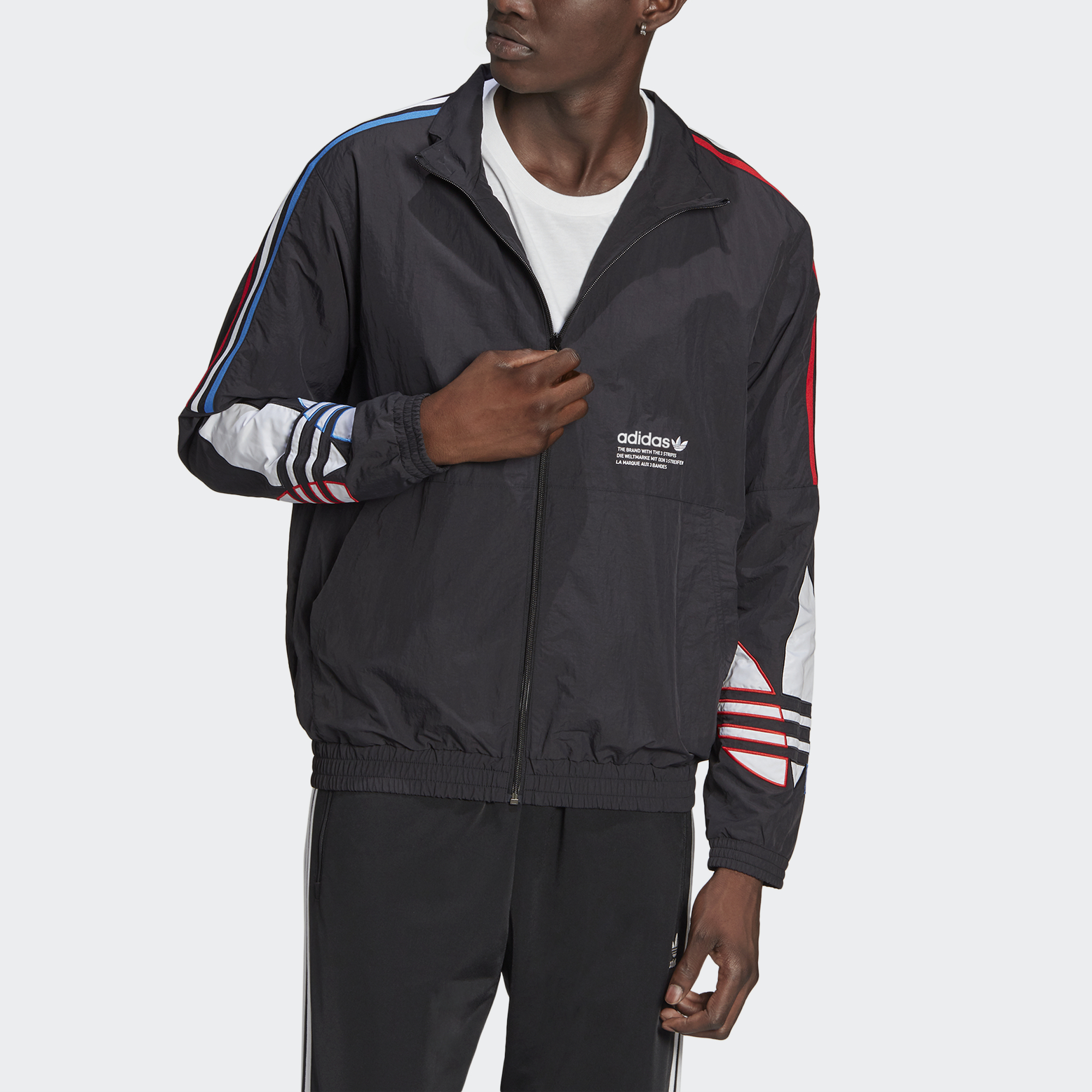 adidas ORIGINALS Track Jacket Adicolor Tricolor Pria Hitam GN3582 | Lazada  Indonesia