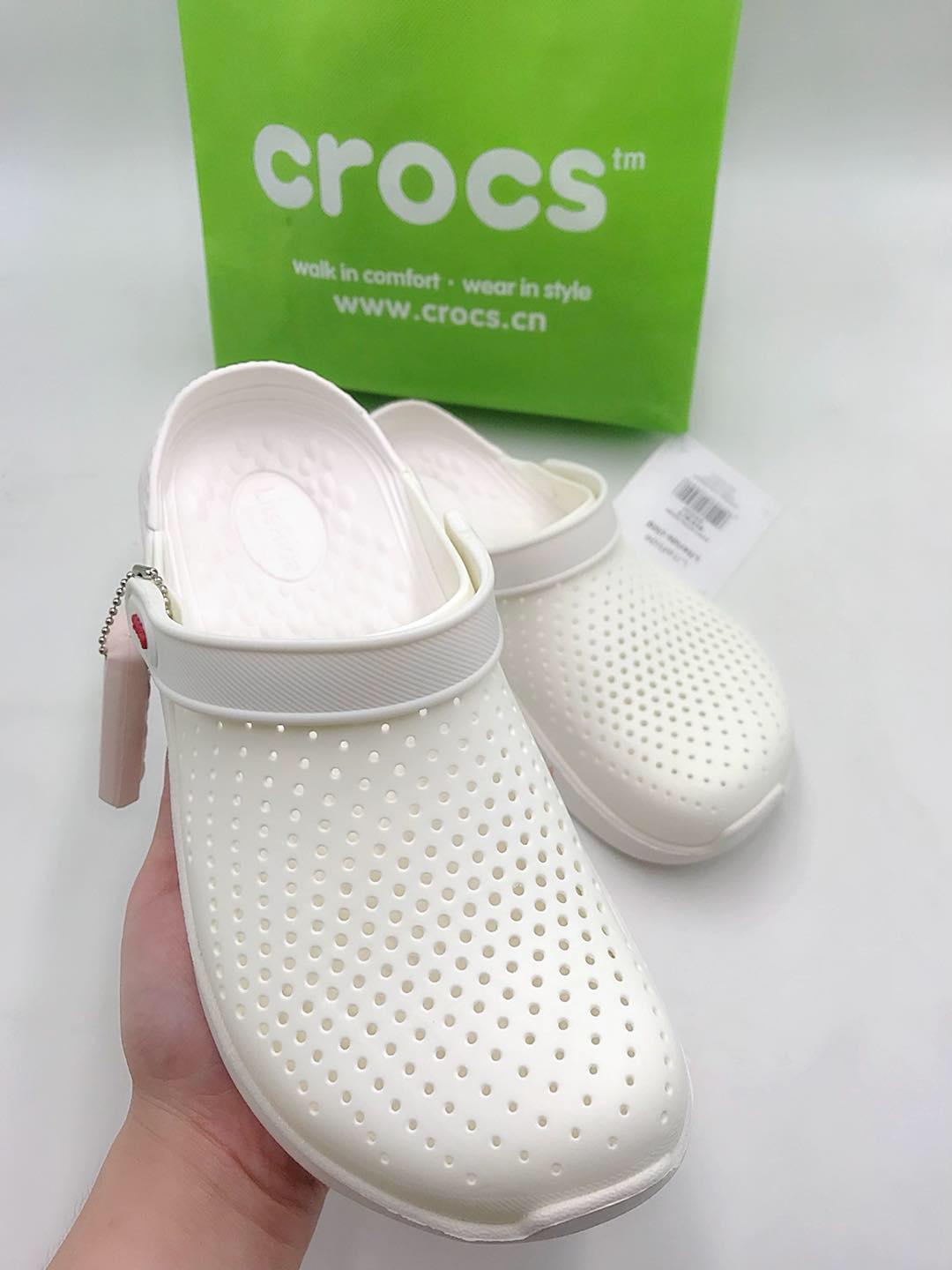 plain white crocs