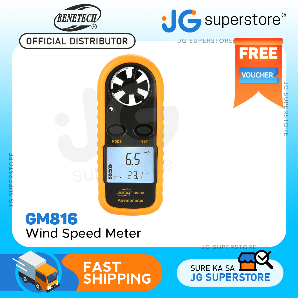 GM816 Digital Wind Speed Anemometer with Wind Chill Temperature Thermometer Function