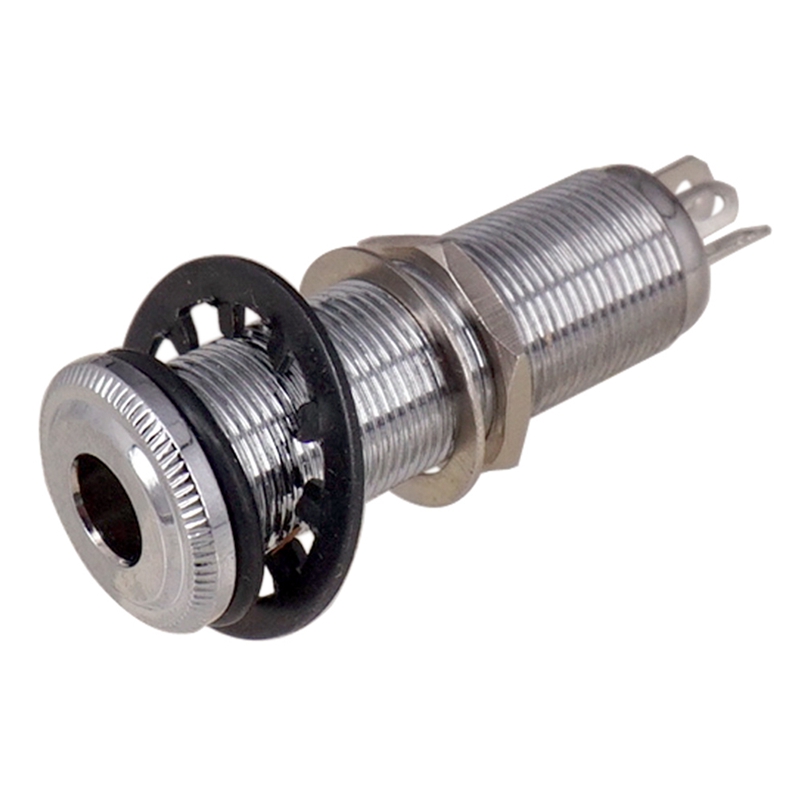 6.35mm Brass Threaded Cylinder Bass Guitar Jack Pickup Output Input