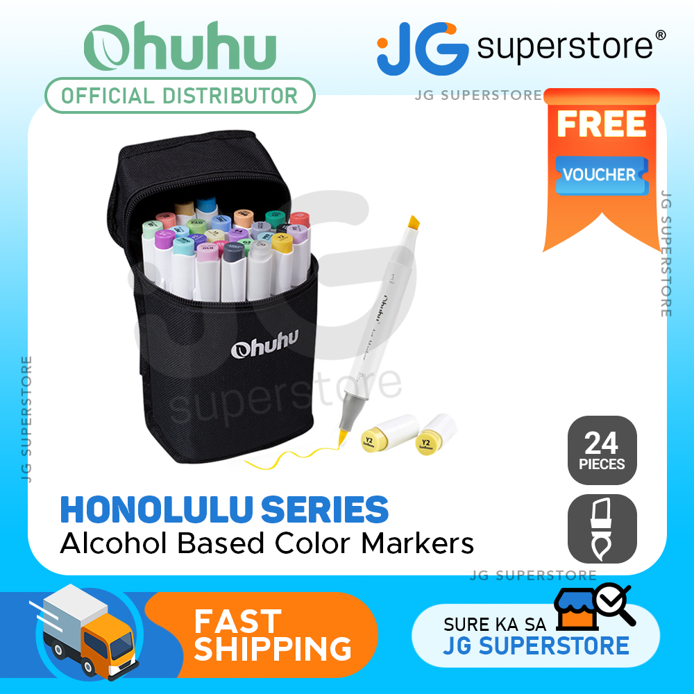 Ohuhu Honolulu 24 Skin Tone Colors Dual Tips Alcohol Art Markers Y30-8