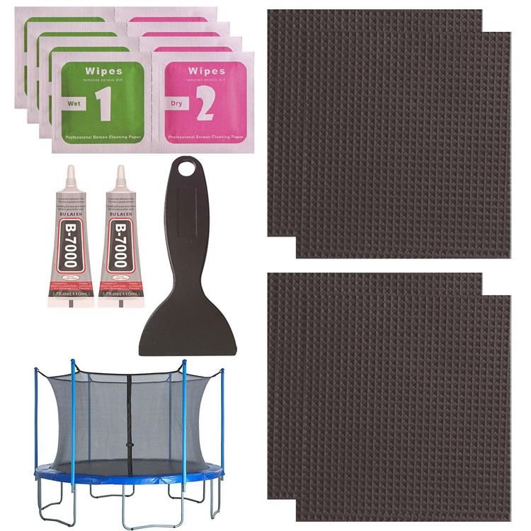 Trampoline Patch Repair Kit 4 x 4 inch Square Glue On Patches