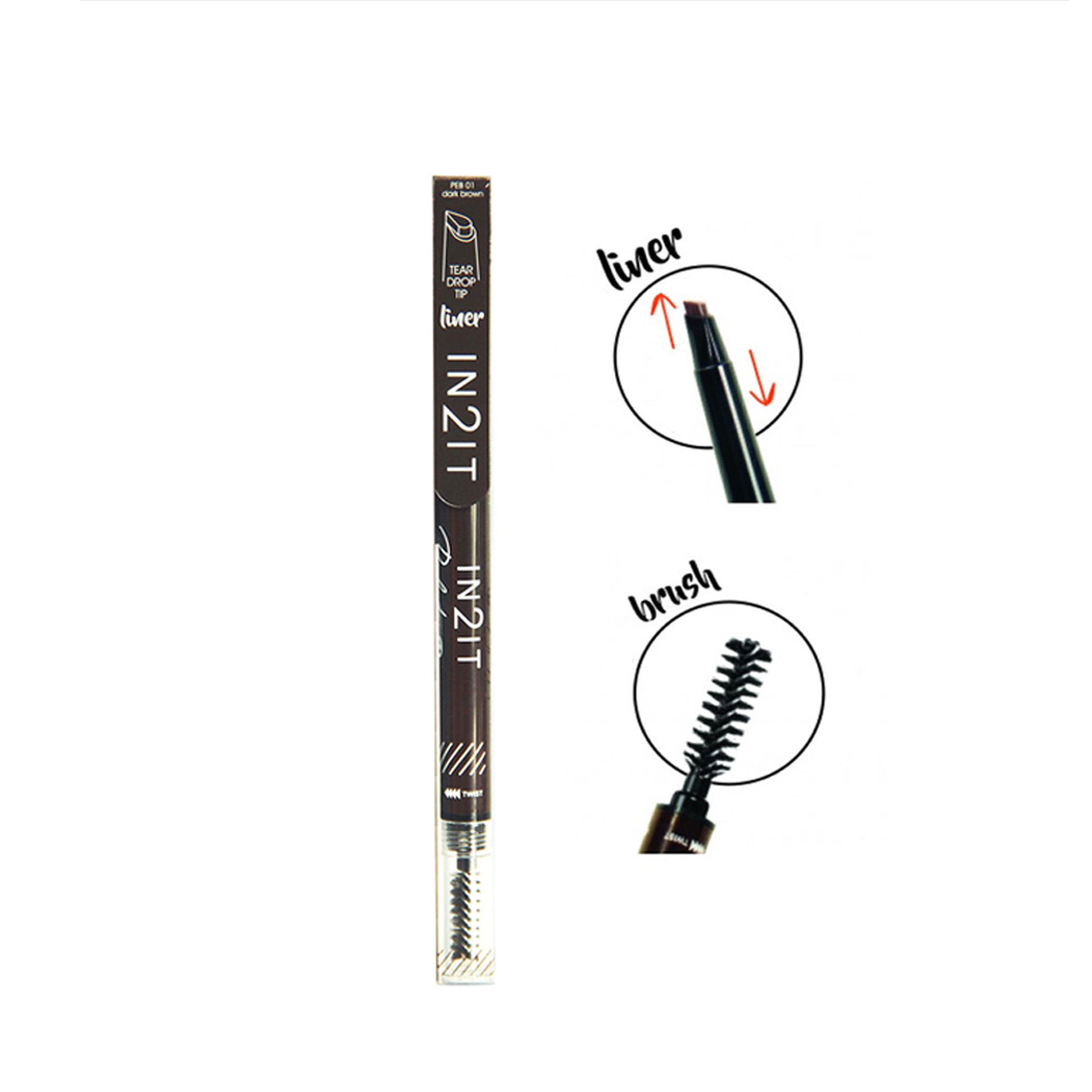 IN2IT PEB01 PERFECT BROW EYEBROW LINER DARK BROWN Lazada PH