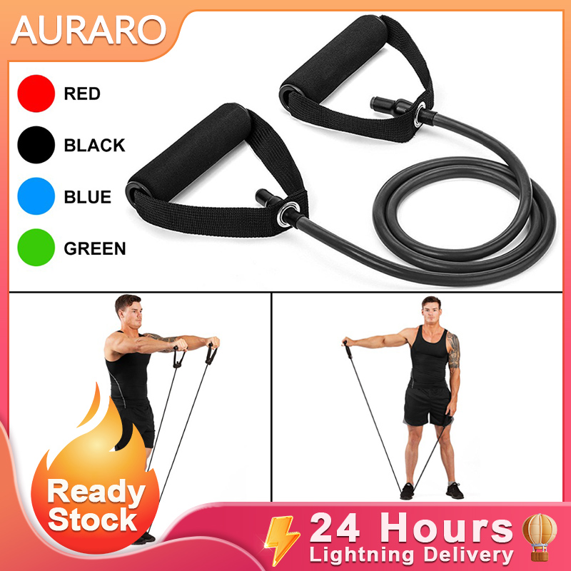 redden opladen Laptop Resistance Bands Yoga Pull Rope Home Workouts Equipment Strength Training  With Handles Fitness Training Physical Therapy Tube Band Workout Resistance  Exercise Rubber Bands (Black/Blue) | Lazada PH