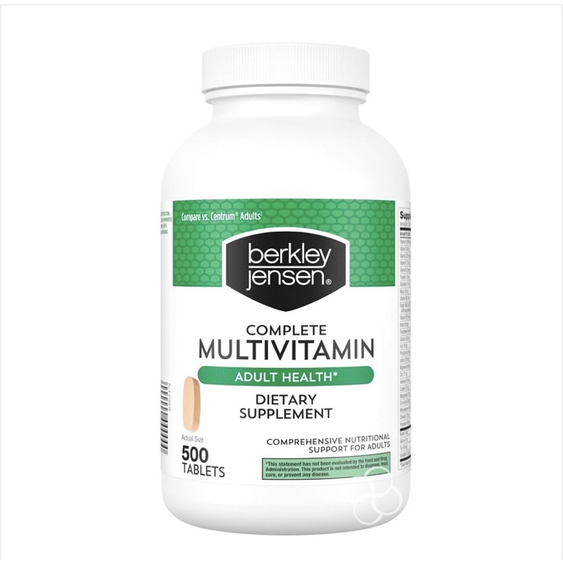 BERKLEY JENSEN COMPLETE MULTI VITAMINS 500 TABLETS Lazada PH