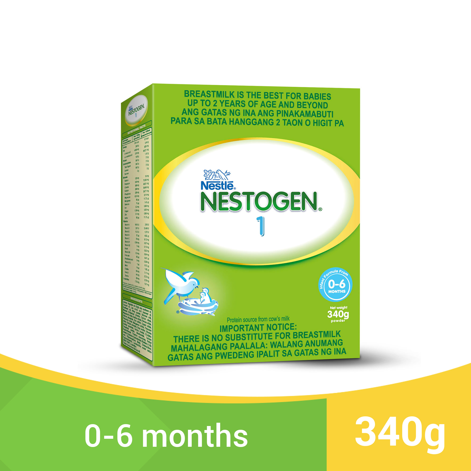 NESTOGEN Infant Formula For 0-6 Months 340g Cow'S Milk Protein