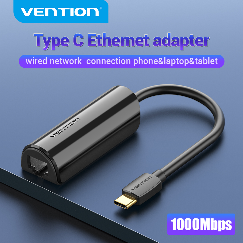 Vemtion USB C Adapter USB C To Gigabit Ethernet Adapter 1000Mbps Rapid Transmission For Macbook Laptop Lenovo HuaWei XiaoMi Type C To Gigabit Ethernet Adapter