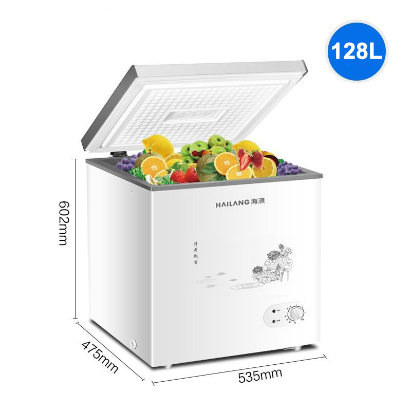 HAILANG 4.6.cu.ft Freezer, top freezer, meat freezer, with LED light, 6