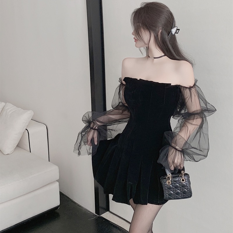 Korean off shoulder dress hotsell