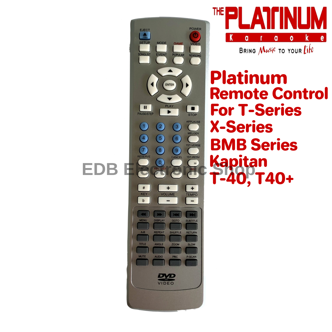 Original Platinum Remote Control PTRC-300 For Kapitan, T-series, X ...