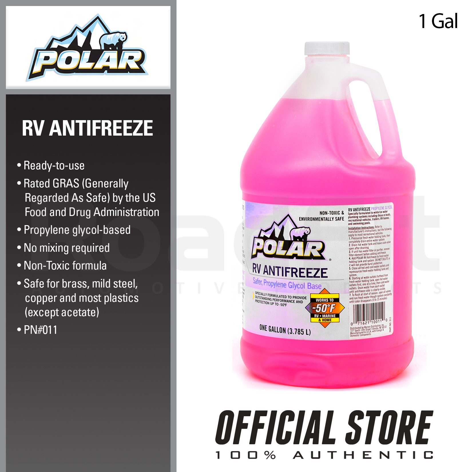 POLAR RV Antifreeze NonToxic 1 Gal (3.79 L) PN011 (Clearance Sale) Lazada PH