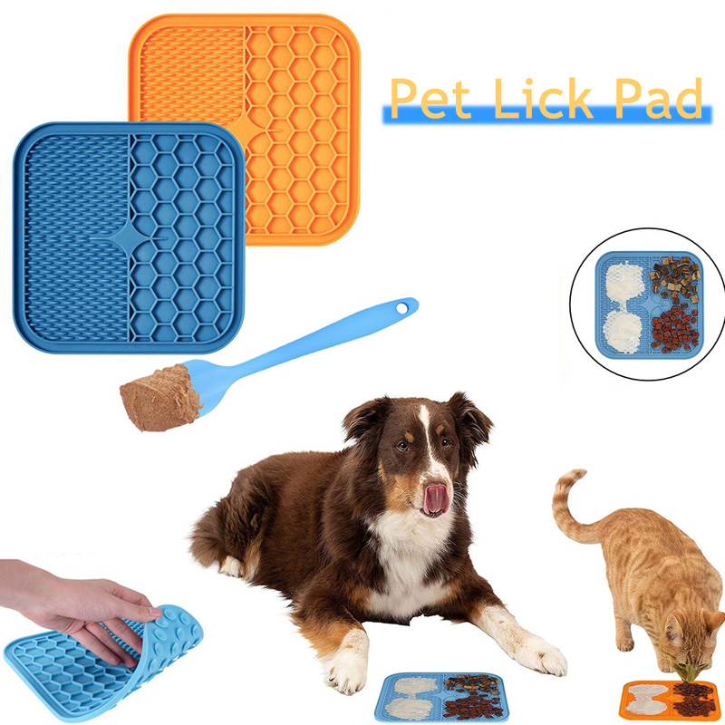 Bhd Silicone Dog Food Mat Dog Slow Feeder, Pet Dog Lick Pad, Bath Washing  Distraction Dog Lick Mat