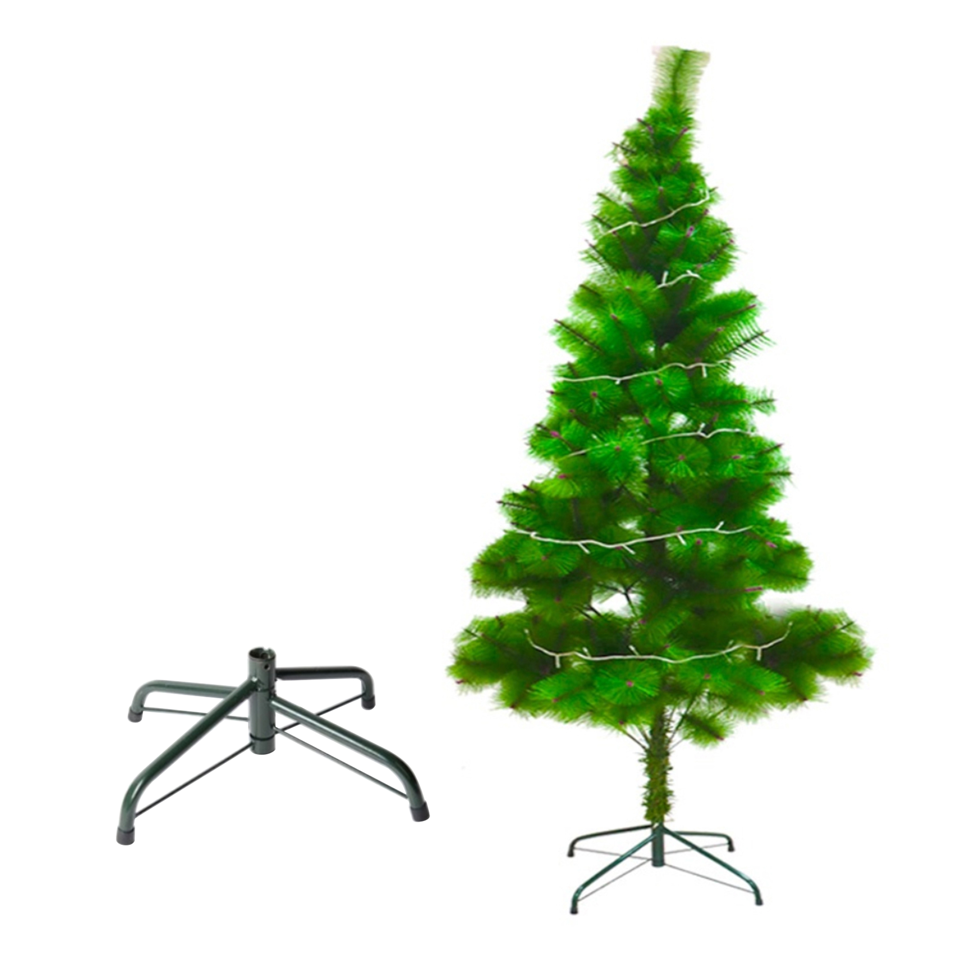 E. PVC Christmas Tree Stand Pine needle tree Dark Pine Green
