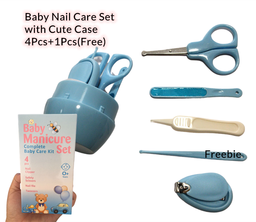 Newborn Gift !!!4 In 1 Baby Nail Care KitBaby Get 1 Pcs Earpick Freebie Nail  Care Set with Cute Case, Baby Nail Clipper, Scissor, Nail File  Tweezer, Baby  Manicure Kit and