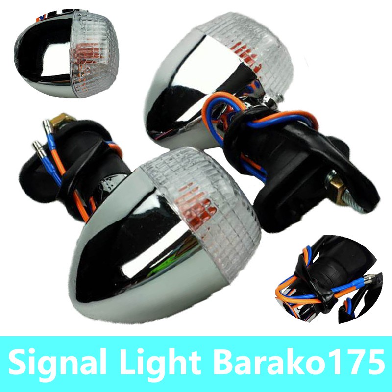 Factory sales promotion Barako Signal Light 1 Set BigSmall Size White Lens Motorcycle Lazada PH