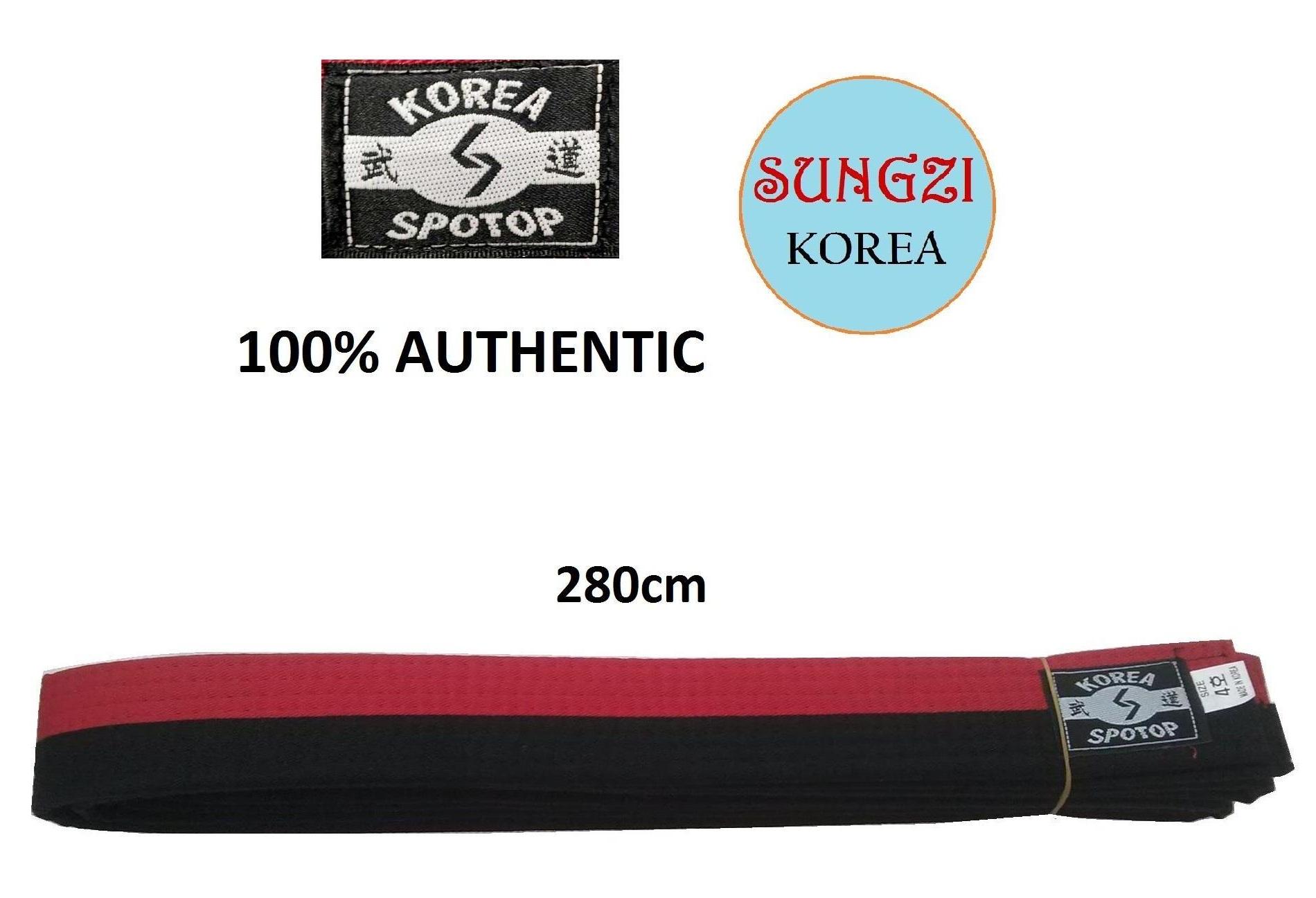 SPOTOP Korean Taekwondo Belt (Red/Black) 280cm Made in Korea Lazada PH