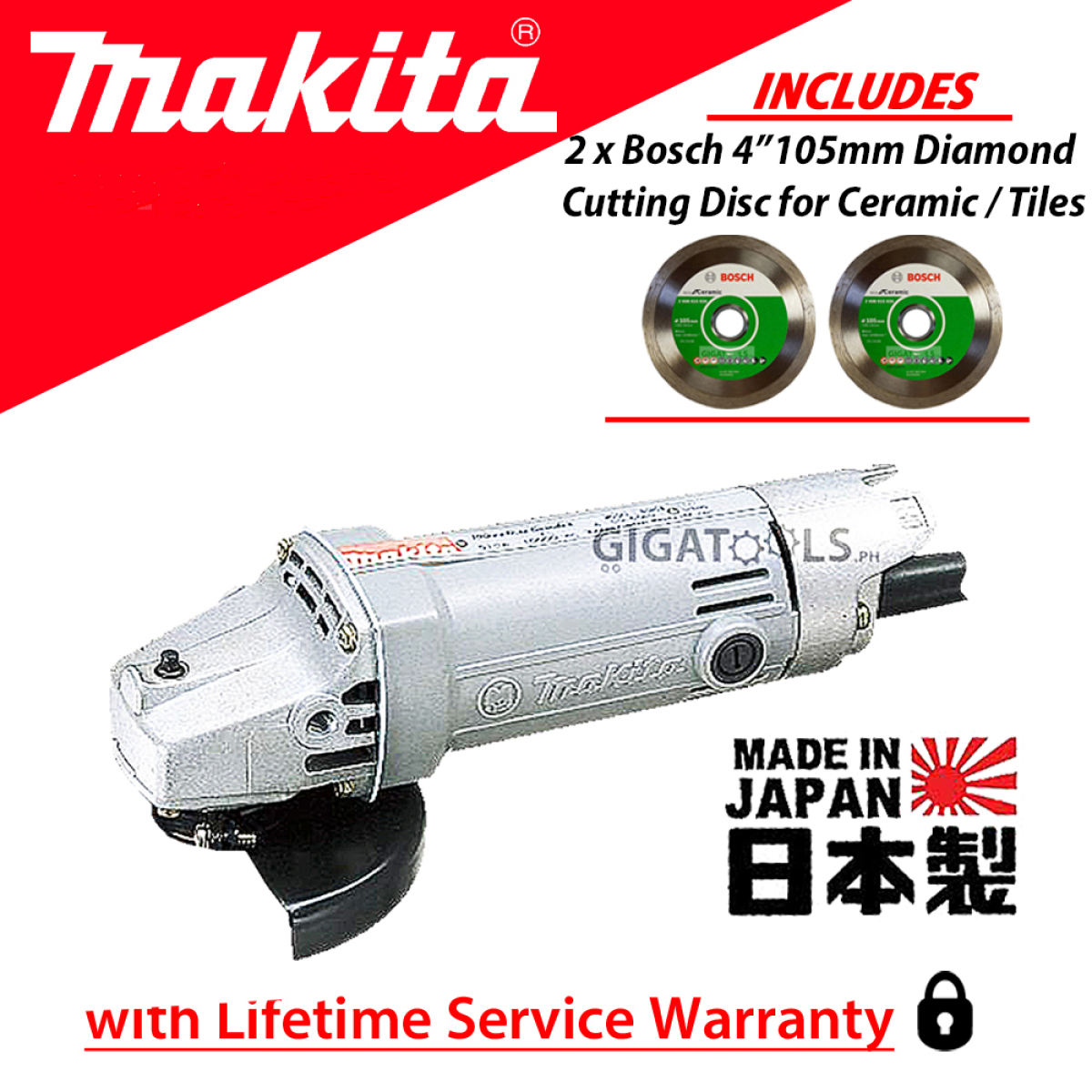 Makita N9500N 4" (100mm) Angle Grinder (570W) ( Made in Japan ) with