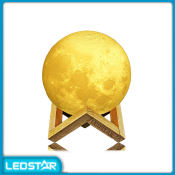 Ledstar Moon Lamp - Rechargeable 3D Print Night Light