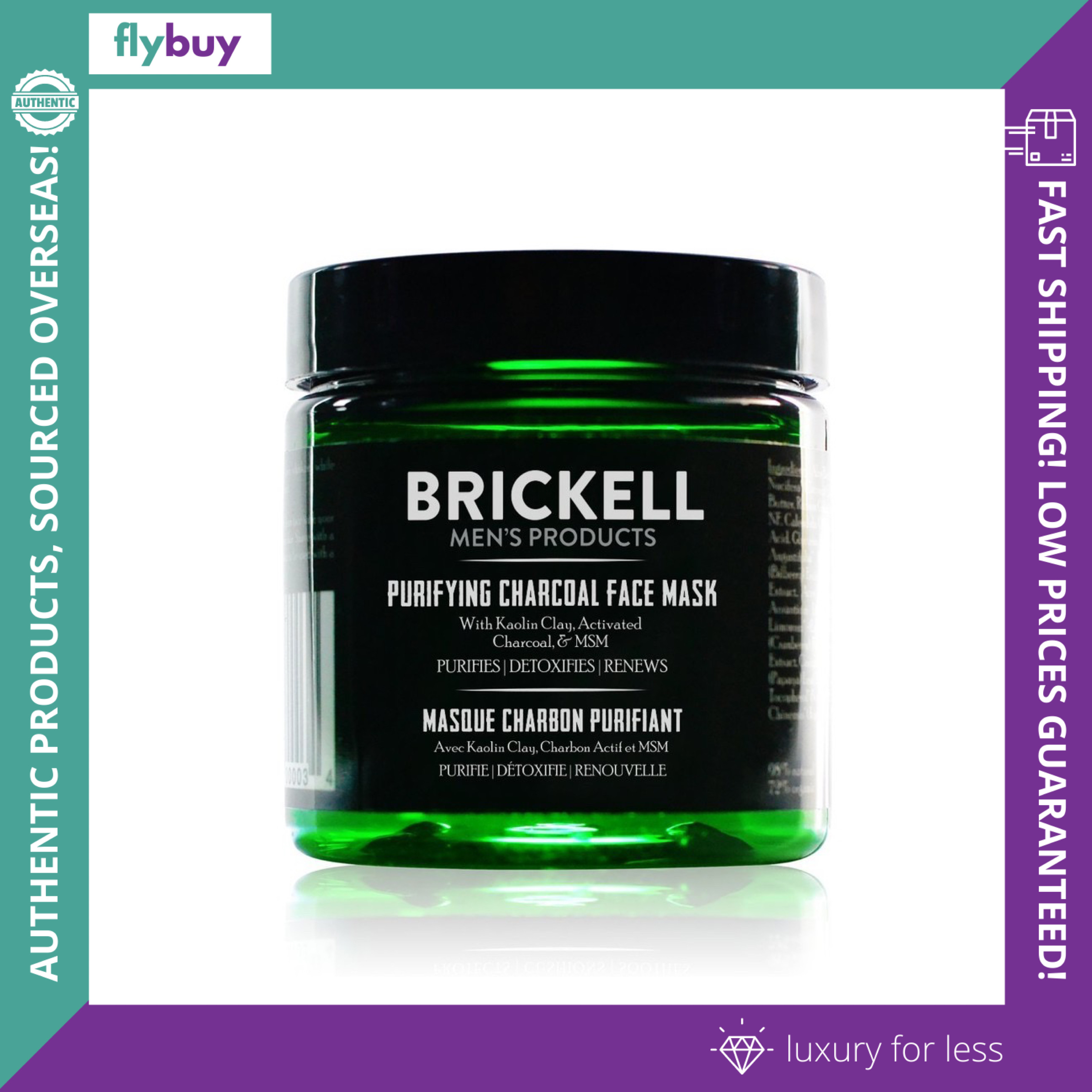 brickell men's purifying charcoal face mask