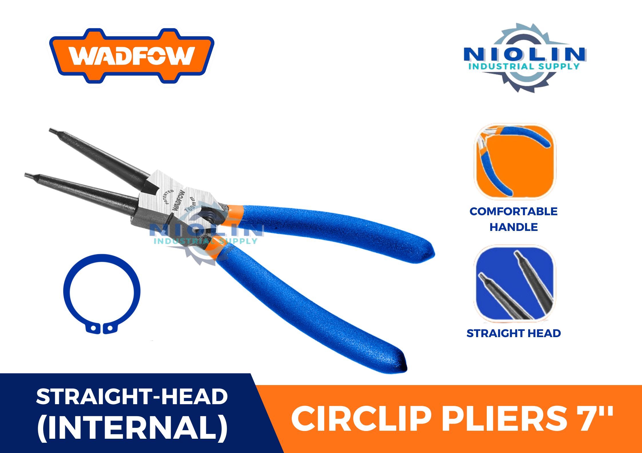 WADFOW Straight Head INTERNAL Snap Ring Plier 7" 180mm Lazada PH