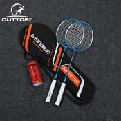 Outtobe Carbon Fiber Badminton Racket Set with Shuttlecocks and Bag