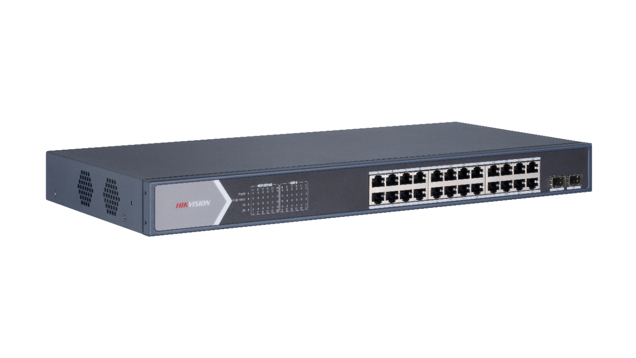 DS-3E0526P-E/M HIKVISION 26-Port GbE Unmanaged PoE Switch [24 x