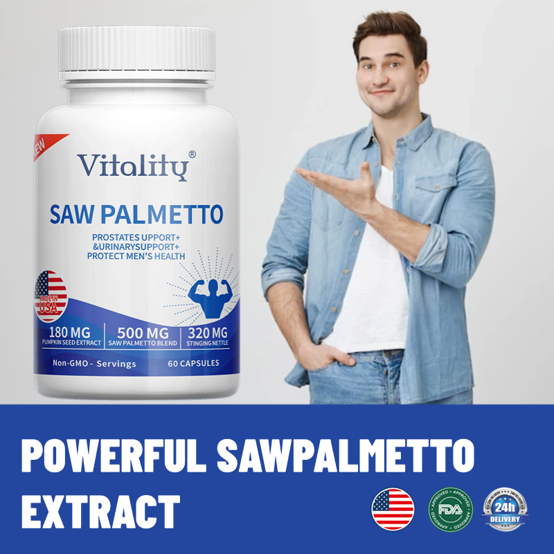 Saw Palmetto Extract,Support for Prostate and Urinary Health, Herbal Health Supplement, Reduce