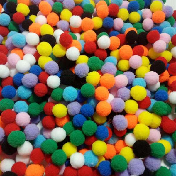 Hongjian 120PCS Assorted Mini Pom Poms Balls for DIY Crafts Decorations Random Color