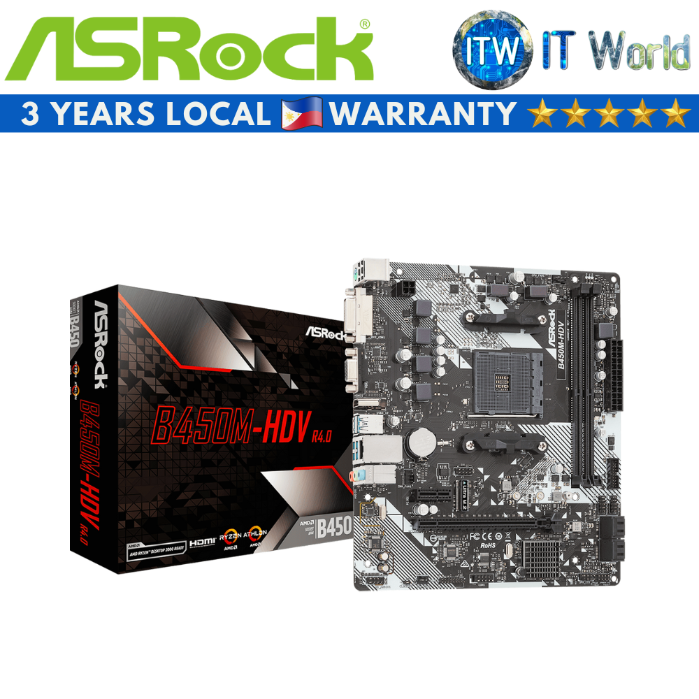 Amd Promontory Asrock B450 Hdv R4 ASRock B450M-HDV Micro-ATX AM4