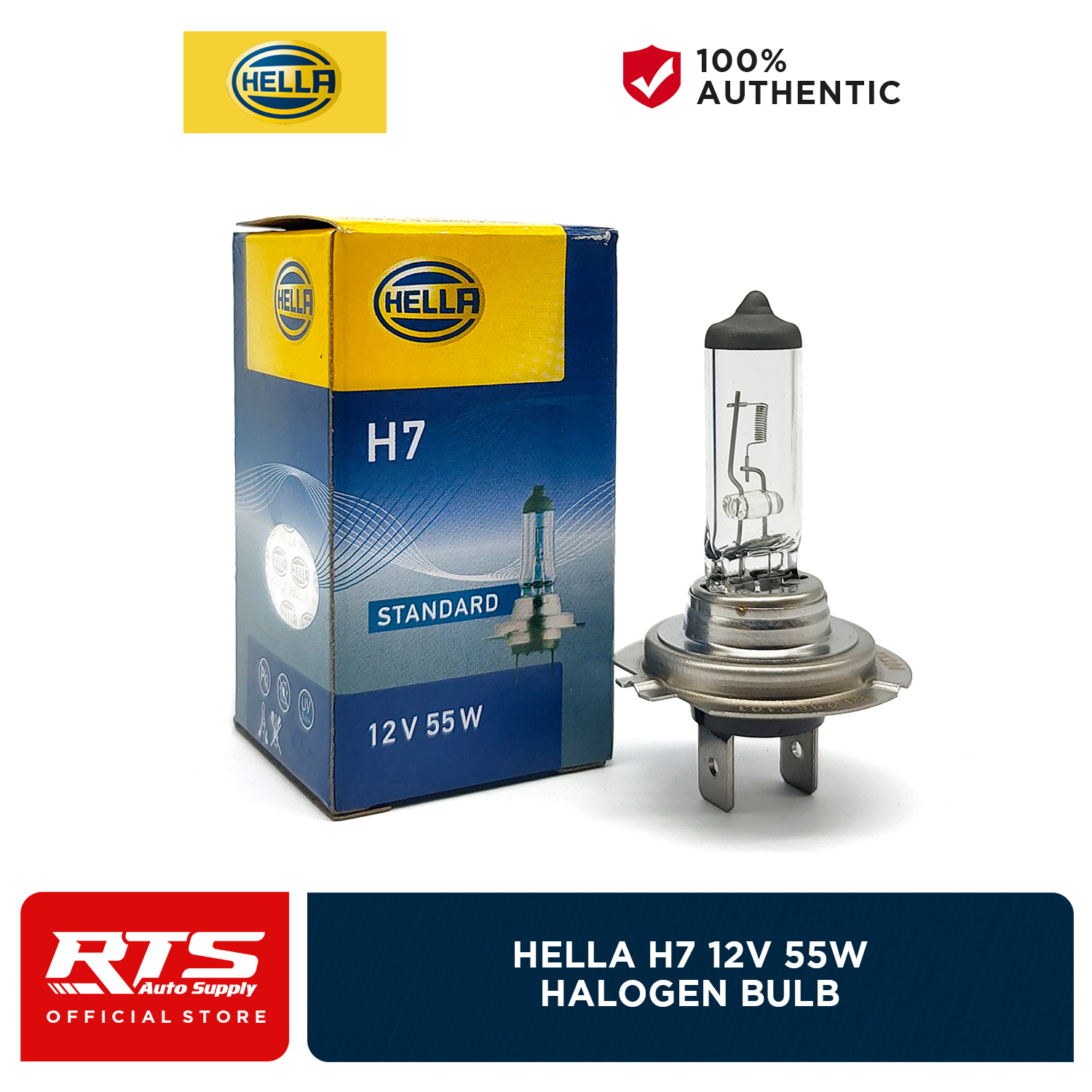 HELLA 12V/55W Halogen Standard Bulb H7 